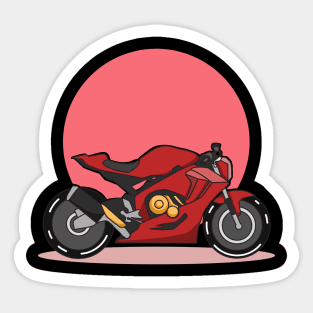 Cyberpunk motorcycle. Sticker